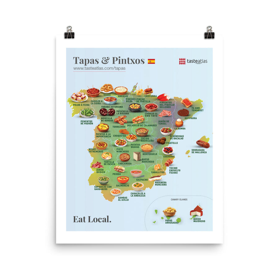 Tapas & Pintxos Poster (in)