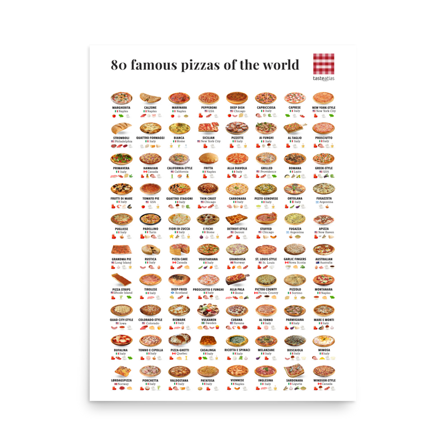 80 famous pizzas of the world (in)
