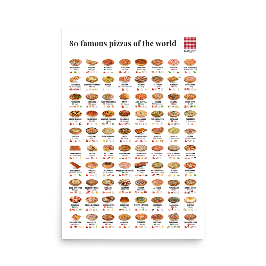 80 famous pizzas of the world (in)