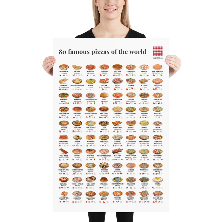 80 famous pizzas of the world (in)