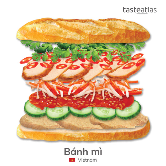 Bánh mì Taste Atlas, most popular sandwiches in the world, vietnam
