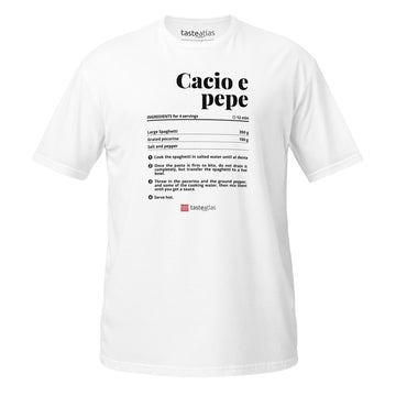 Cacio E Pepe Recipe Short-Sleeve Unisex T-Shirt