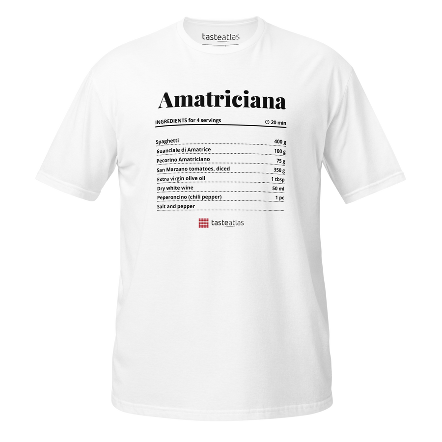 Amatriciana Recipe Short-Sleeve Unisex T-Shirt