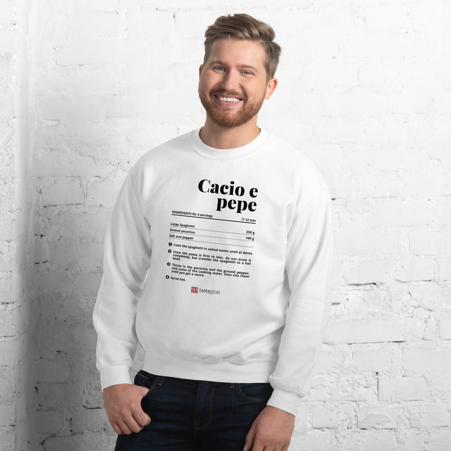 Cacio E Pepe Recipe Unisex Sweatshirt