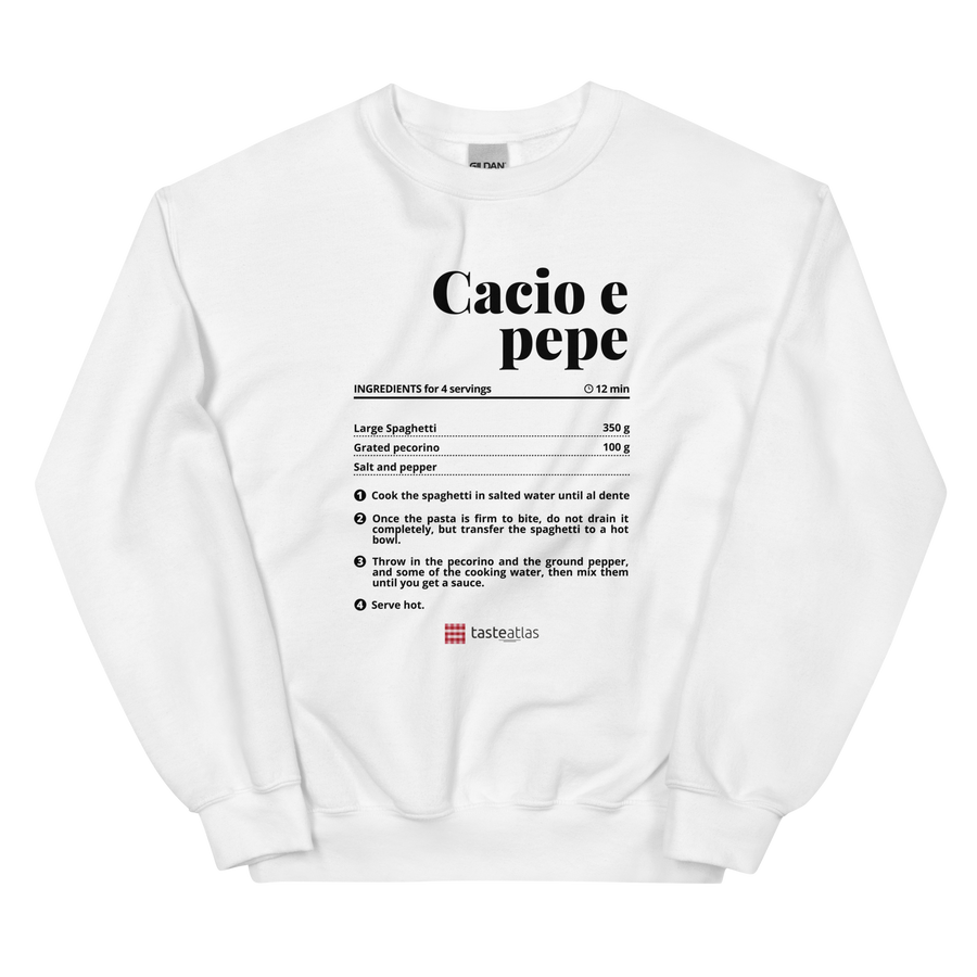 Cacio E Pepe Recipe Unisex Sweatshirt
