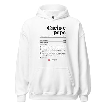 Cacio E Pepe Recipe Unisex Hoodie