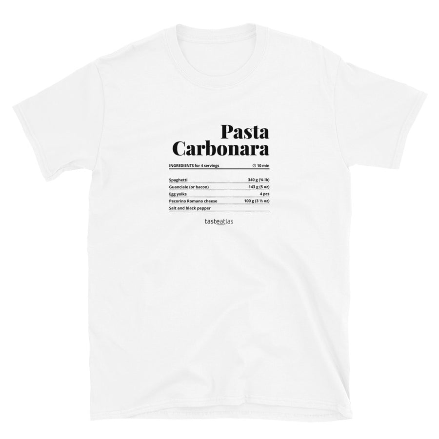 Pasta Carbonara Recipe Short-Sleeve Unisex T-Shirt