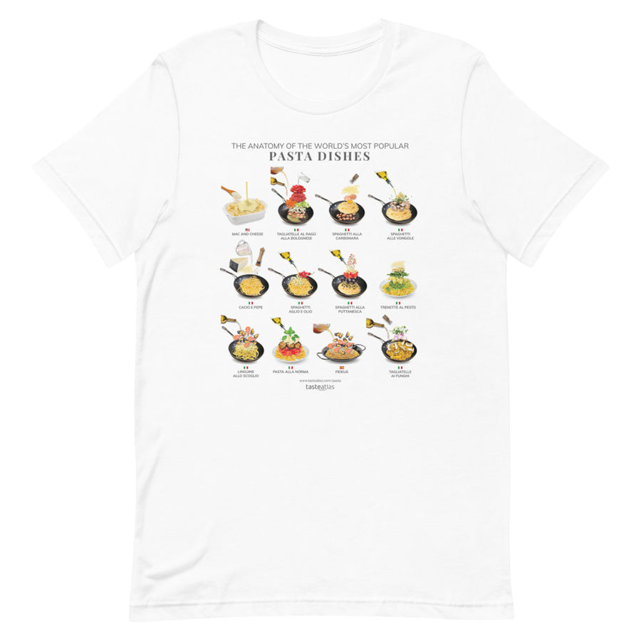 The Anatomy Of The World's Most Popular Pasta Dishes Short-Sleeve Unisex T-Shirt