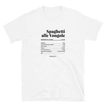 Spaghetti Alle Vongole Recipe Short-Sleeve Unisex T-Shirt