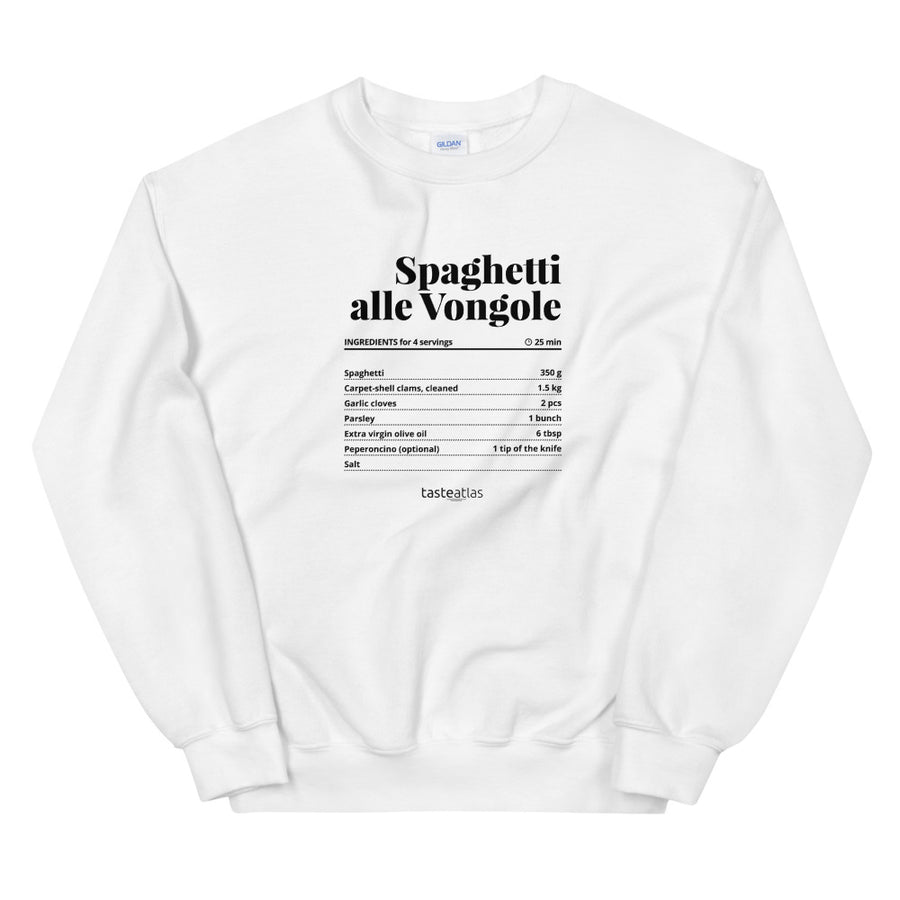 Spaghetti Alle Vongole Recipe Unisex Sweatshirt