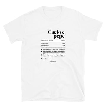 Cacio E Pepe Recipe Short-Sleeve Unisex T-Shirt