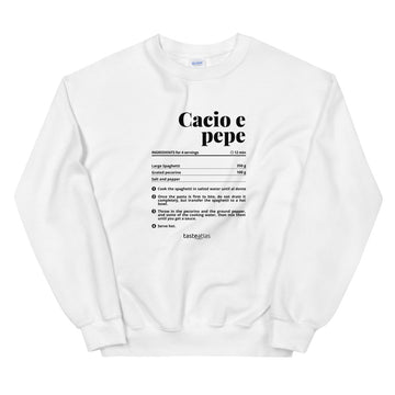 Cacio E Pepe Recipe Unisex Sweatshirt