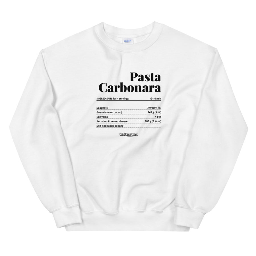 Pasta Carbonara Recipe Unisex Sweatshirt
