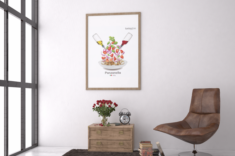 panzanella poster in a living room